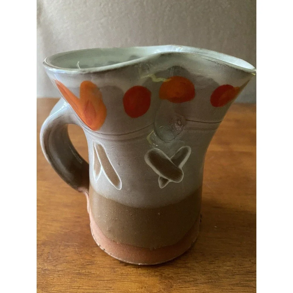 Studio Art 5” Clay Pottery Pitcher / Vase - Signed